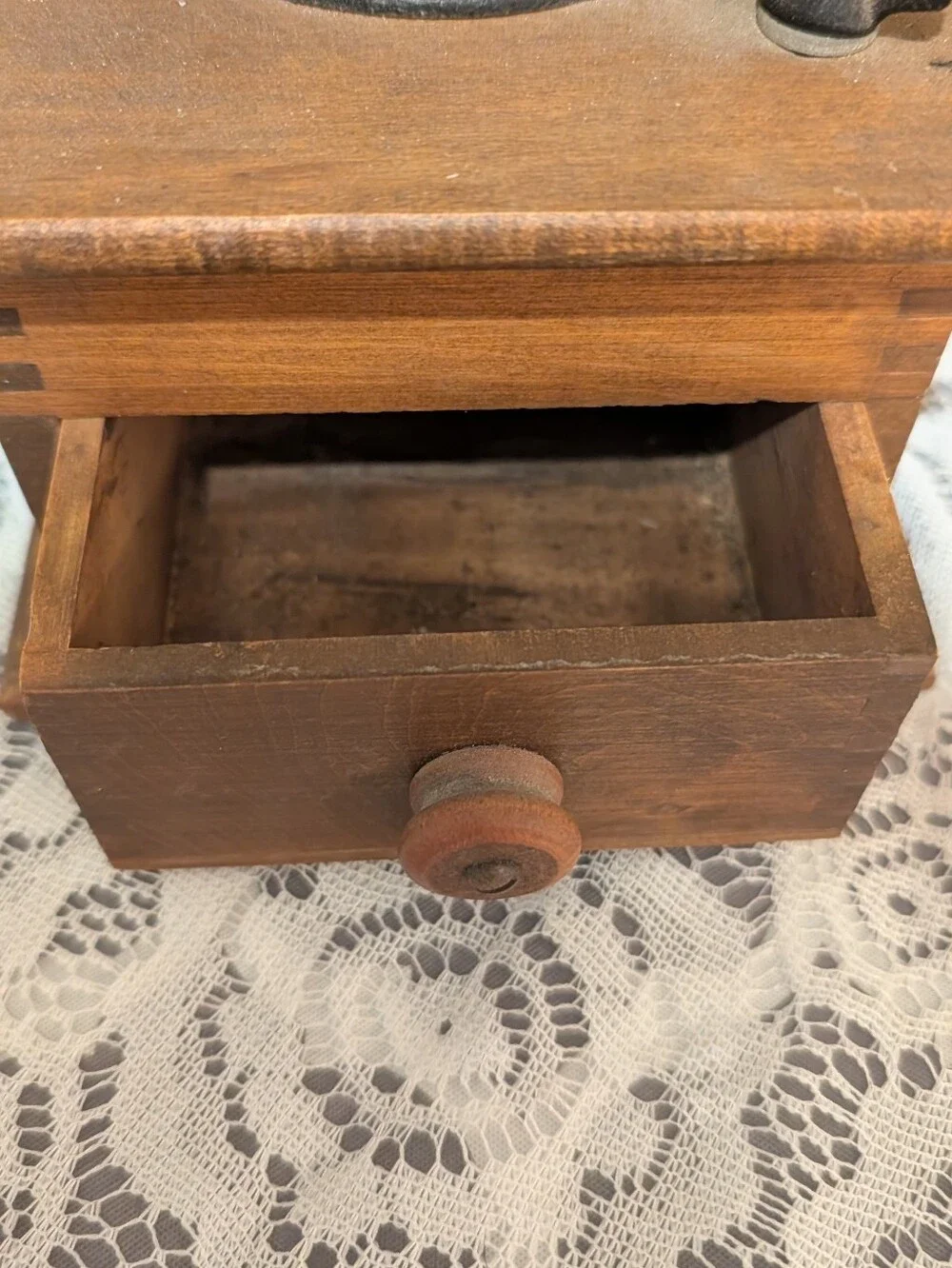 Vintage Style Wooden Manual Coffee Grinder - Brown